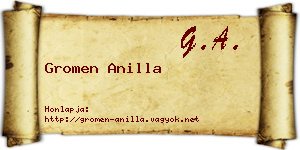 Gromen Anilla névjegykártya